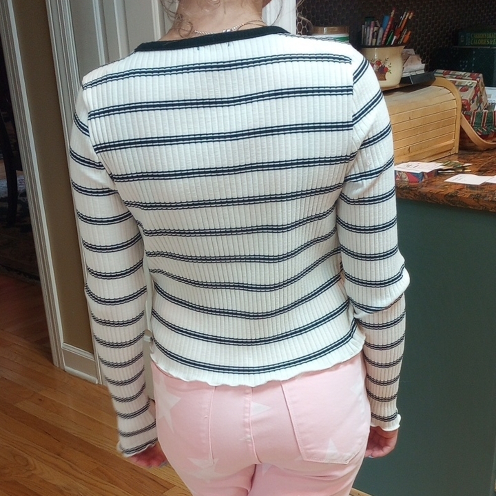 Originality Striped Long Sleeve Top - Picture 3 of 4